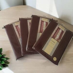 NEW Celine SET of 4 SHEER burgundy panels 50x84 BUNDLE